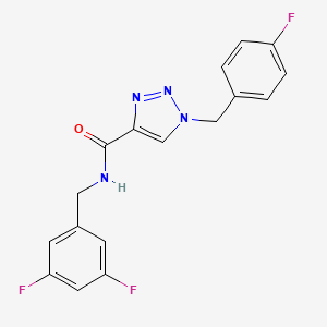 molecular formula C17H13F3N4O B6492231 N-[(3,5-difluorophenyl)methyl]-1-[(4-fluorophenyl)methyl]-1H-1,2,3-triazole-4-carboxamide CAS No. 1326827-58-0