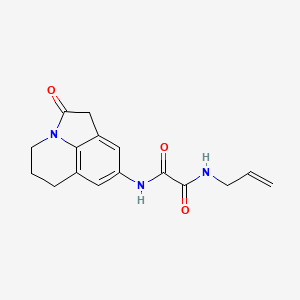 molecular formula C16H17N3O3 B6492236 N'-{2-oxo-1-azatricyclo[6.3.1.0^{4,12}]dodeca-4,6,8(12)-trien-6-yl}-N-(prop-2-en-1-yl)ethanediamide CAS No. 898426-86-3