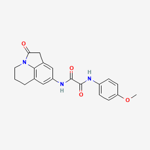 N'-(4-methoxyphenyl)-N-{2-oxo-1-azatricyclo[6.3.1.0^{4,12}]dodeca-4,6,8(12)-trien-6-yl}ethanediamide