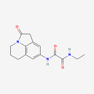 N-ethyl-N'-{2-oxo-1-azatricyclo[6.3.1.0^{4,12}]dodeca-4,6,8(12)-trien-6-yl}ethanediamide