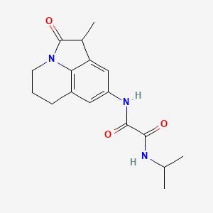 molecular formula C17H21N3O3 B6492269 N'-{3-methyl-2-oxo-1-azatricyclo[6.3.1.0^{4,12}]dodeca-4,6,8(12)-trien-6-yl}-N-(propan-2-yl)ethanediamide CAS No. 898427-18-4