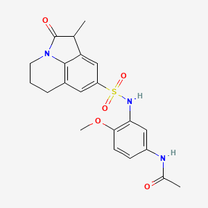 N-(4-methoxy-3-{3-methyl-2-oxo-1-azatricyclo[6.3.1.0^{4,12}]dodeca-4,6,8(12)-triene-6-sulfonamido}phenyl)acetamide