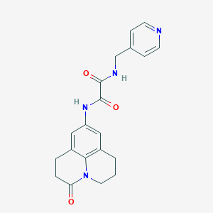 N-{2-oxo-1-azatricyclo[7.3.1.0^{5,13}]trideca-5,7,9(13)-trien-7-yl}-N'-[(pyridin-4-yl)methyl]ethanediamide