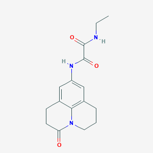 molecular formula C16H19N3O3 B6492309 N-ethyl-N'-{2-oxo-1-azatricyclo[7.3.1.0^{5,13}]trideca-5,7,9(13)-trien-7-yl}ethanediamide CAS No. 898423-10-4