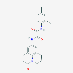 molecular formula C22H23N3O3 B6492323 N'-(2,4-dimethylphenyl)-N-{2-oxo-1-azatricyclo[7.3.1.0^{5,13}]trideca-5,7,9(13)-trien-7-yl}ethanediamide CAS No. 898423-28-4