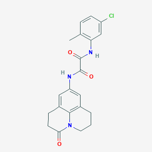 molecular formula C21H20ClN3O3 B6492327 N'-(5-chloro-2-methylphenyl)-N-{2-oxo-1-azatricyclo[7.3.1.0^{5,13}]trideca-5,7,9(13)-trien-7-yl}ethanediamide CAS No. 898464-53-4