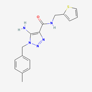 molecular formula C16H17N5OS B6492371 5-amino-1-[(4-methylphenyl)methyl]-N-[(thiophen-2-yl)methyl]-1H-1,2,3-triazole-4-carboxamide CAS No. 899972-79-3