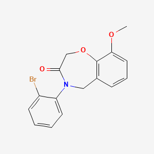 molecular formula C16H14BrNO3 B6492450 4-(2-bromophenyl)-9-methoxy-2,3,4,5-tetrahydro-1,4-benzoxazepin-3-one CAS No. 1326852-78-1