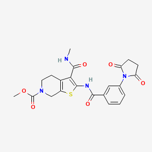 methyl 2-[3-(2,5-dioxopyrrolidin-1-yl)benzamido]-3-(methylcarbamoyl)-4H,5H,6H,7H-thieno[2,3-c]pyridine-6-carboxylate