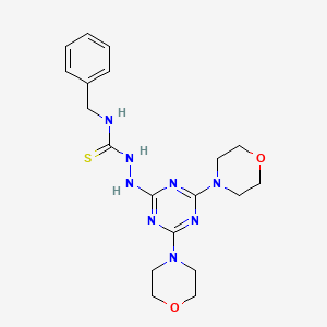 molecular formula C19H26N8O2S B6492473 1-benzyl-3-{[4,6-bis(morpholin-4-yl)-1,3,5-triazin-2-yl]amino}thiourea CAS No. 886961-03-1
