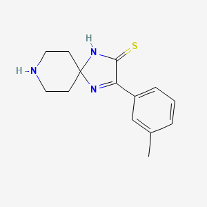 molecular formula C14H17N3S B6492524 3-(3-methylphenyl)-1,4,8-triazaspiro[4.5]dec-3-ene-2-thione CAS No. 1326895-10-6