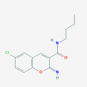molecular formula C14H15ClN2O2 B6492549 N-butyl-6-chloro-2-imino-2H-chromene-3-carboxamide CAS No. 1326865-11-5