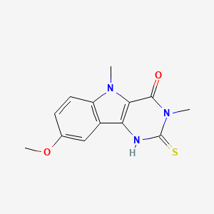molecular formula C13H13N3O2S B6492557 8-methoxy-3,5-dimethyl-2-sulfanylidene-1H,2H,3H,4H,5H-pyrimido[5,4-b]indol-4-one CAS No. 1326857-08-2