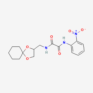 N-({1,4-dioxaspiro[4.5]decan-2-yl}methyl)-N'-(2-nitrophenyl)ethanediamide