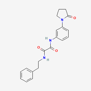 molecular formula C20H21N3O3 B6492605 N-[3-(2-oxopyrrolidin-1-yl)phenyl]-N'-(2-phenylethyl)ethanediamide CAS No. 942012-36-4