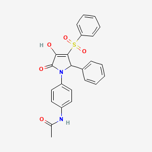 N-{4-[3-(benzenesulfonyl)-4-hydroxy-5-oxo-2-phenyl-2,5-dihydro-1H-pyrrol-1-yl]phenyl}acetamide