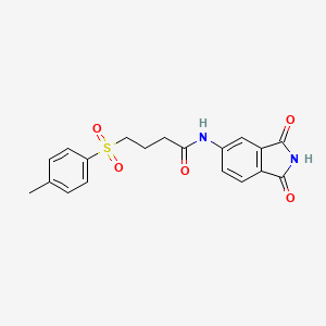 molecular formula C19H18N2O5S B6492673 N-(1,3-dioxo-2,3-dihydro-1H-isoindol-5-yl)-4-(4-methylbenzenesulfonyl)butanamide CAS No. 923088-84-0
