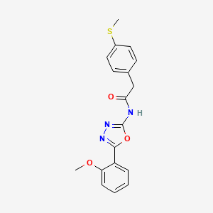 molecular formula C18H17N3O3S B6492683 N-[5-(2-methoxyphenyl)-1,3,4-oxadiazol-2-yl]-2-[4-(methylsulfanyl)phenyl]acetamide CAS No. 941930-26-3