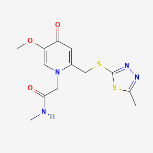 molecular formula C13H16N4O3S2 B6492730 2-(5-methoxy-2-{[(5-methyl-1,3,4-thiadiazol-2-yl)sulfanyl]methyl}-4-oxo-1,4-dihydropyridin-1-yl)-N-methylacetamide CAS No. 920339-53-3