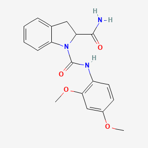 molecular formula C18H19N3O4 B6492751 N1-(2,4-dimethoxyphenyl)-2,3-dihydro-1H-indole-1,2-dicarboxamide CAS No. 1048664-29-4