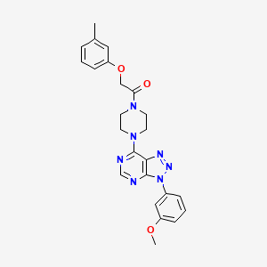 molecular formula C24H25N7O3 B6492763 1-{4-[3-(3-methoxyphenyl)-3H-[1,2,3]triazolo[4,5-d]pyrimidin-7-yl]piperazin-1-yl}-2-(3-methylphenoxy)ethan-1-one CAS No. 920184-80-1