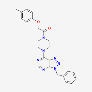 molecular formula C24H25N7O2 B6492773 1-(4-{3-benzyl-3H-[1,2,3]triazolo[4,5-d]pyrimidin-7-yl}piperazin-1-yl)-2-(4-methylphenoxy)ethan-1-one CAS No. 920390-65-4