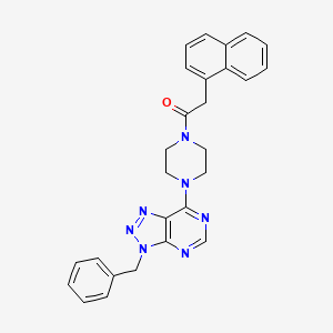 1-(4-{3-benzyl-3H-[1,2,3]triazolo[4,5-d]pyrimidin-7-yl}piperazin-1-yl)-2-(naphthalen-1-yl)ethan-1-one