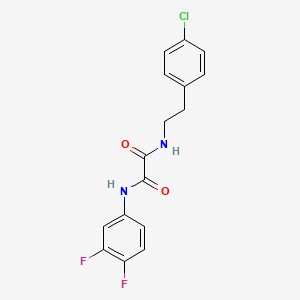 molecular formula C16H13ClF2N2O2 B6492807 N'-[2-(4-chlorophenyl)ethyl]-N-(3,4-difluorophenyl)ethanediamide CAS No. 920160-04-9