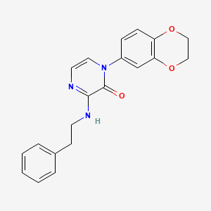 molecular formula C20H19N3O3 B6493001 1-(2,3-dihydro-1,4-benzodioxin-6-yl)-3-[(2-phenylethyl)amino]-1,2-dihydropyrazin-2-one CAS No. 899726-43-3