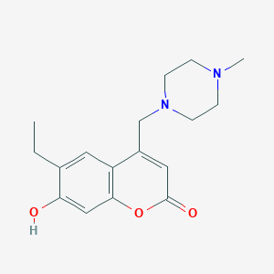 molecular formula C17H22N2O3 B6493026 6-ethyl-7-hydroxy-4-[(4-methylpiperazin-1-yl)methyl]-2H-chromen-2-one CAS No. 896816-10-7