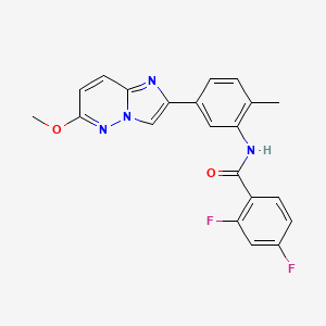 molecular formula C21H16F2N4O2 B6493052 2,4-difluoro-N-(5-{6-methoxyimidazo[1,2-b]pyridazin-2-yl}-2-methylphenyl)benzamide CAS No. 946217-42-1