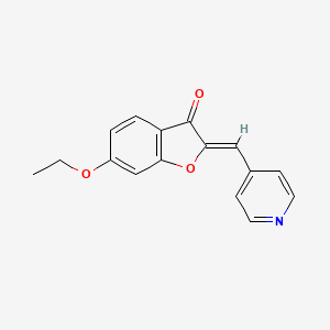 molecular formula C16H13NO3 B6493149 (2Z)-6-ethoxy-2-[(pyridin-4-yl)methylidene]-2,3-dihydro-1-benzofuran-3-one CAS No. 1250364-18-1