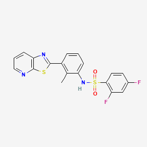 2,4-difluoro-N-(2-methyl-3-{[1,3]thiazolo[5,4-b]pyridin-2-yl}phenyl)benzene-1-sulfonamide