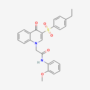 molecular formula C26H24N2O5S B6493176 2-[3-(4-ethylbenzenesulfonyl)-4-oxo-1,4-dihydroquinolin-1-yl]-N-(2-methoxyphenyl)acetamide CAS No. 898359-81-4