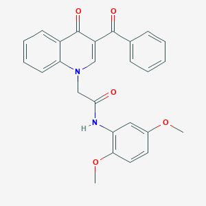 molecular formula C26H22N2O5 B6493178 2-(3-benzoyl-4-oxo-1,4-dihydroquinolin-1-yl)-N-(2,5-dimethoxyphenyl)acetamide CAS No. 897624-53-2