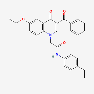 molecular formula C28H26N2O4 B6493187 2-(3-benzoyl-6-ethoxy-4-oxo-1,4-dihydroquinolin-1-yl)-N-(4-ethylphenyl)acetamide CAS No. 897624-65-6
