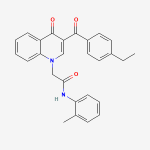 2-[3-(4-ethylbenzoyl)-4-oxo-1,4-dihydroquinolin-1-yl]-N-(2-methylphenyl)acetamide
