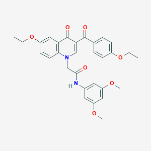 molecular formula C30H30N2O7 B6493227 N-(3,5-dimethoxyphenyl)-2-[6-ethoxy-3-(4-ethoxybenzoyl)-4-oxo-1,4-dihydroquinolin-1-yl]acetamide CAS No. 898343-44-7