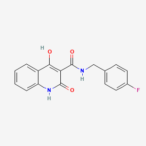 N-[(4-fluorophenyl)methyl]-4-hydroxy-2-oxo-1,2-dihydroquinoline-3-carboxamide