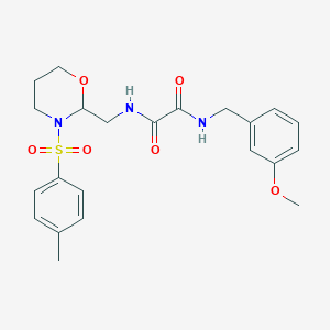 molecular formula C22H27N3O6S B6493362 N'-[(3-methoxyphenyl)methyl]-N-{[3-(4-methylbenzenesulfonyl)-1,3-oxazinan-2-yl]methyl}ethanediamide CAS No. 872862-73-2