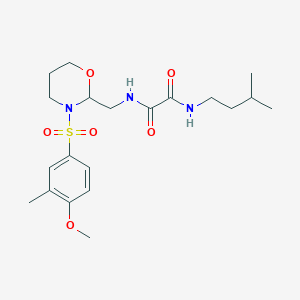 molecular formula C20H31N3O6S B6493403 N'-{[3-(4-methoxy-3-methylbenzenesulfonyl)-1,3-oxazinan-2-yl]methyl}-N-(3-methylbutyl)ethanediamide CAS No. 872985-96-1