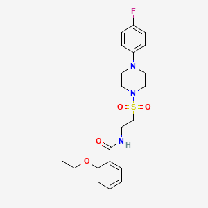 molecular formula C21H26FN3O4S B6493461 2-ethoxy-N-(2-{[4-(4-fluorophenyl)piperazin-1-yl]sulfonyl}ethyl)benzamide CAS No. 897618-62-1