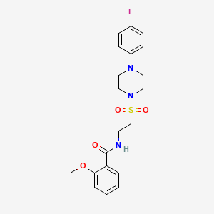molecular formula C20H24FN3O4S B6493467 N-(2-{[4-(4-fluorophenyl)piperazin-1-yl]sulfonyl}ethyl)-2-methoxybenzamide CAS No. 897618-61-0