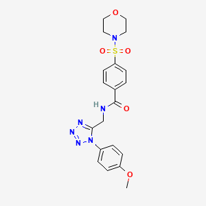 molecular formula C20H22N6O5S B6493488 N-{[1-(4-methoxyphenyl)-1H-1,2,3,4-tetrazol-5-yl]methyl}-4-(morpholine-4-sulfonyl)benzamide CAS No. 897614-93-6