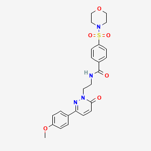 molecular formula C24H26N4O6S B6493502 N-{2-[3-(4-methoxyphenyl)-6-oxo-1,6-dihydropyridazin-1-yl]ethyl}-4-(morpholine-4-sulfonyl)benzamide CAS No. 921849-79-8