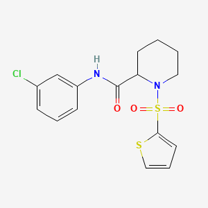 molecular formula C16H17ClN2O3S2 B6493528 N-(3-chlorophenyl)-1-(thiophene-2-sulfonyl)piperidine-2-carboxamide CAS No. 1049831-78-8