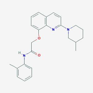 molecular formula C24H27N3O2 B6493585 N-(2-methylphenyl)-2-{[2-(3-methylpiperidin-1-yl)quinolin-8-yl]oxy}acetamide CAS No. 921577-84-6