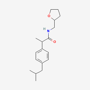 2-[4-(2-methylpropyl)phenyl]-N-[(oxolan-2-yl)methyl]propanamide