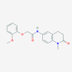 molecular formula C19H20N2O4 B6493604 2-(2-methoxyphenoxy)-N-(1-methyl-2-oxo-1,2,3,4-tetrahydroquinolin-6-yl)acetamide CAS No. 921999-75-9