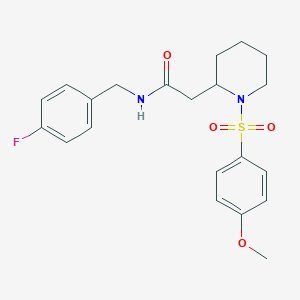 B6493627 N-[(4-fluorophenyl)methyl]-2-[1-(4-methoxybenzenesulfonyl)piperidin-2-yl]acetamide CAS No. 941956-07-6